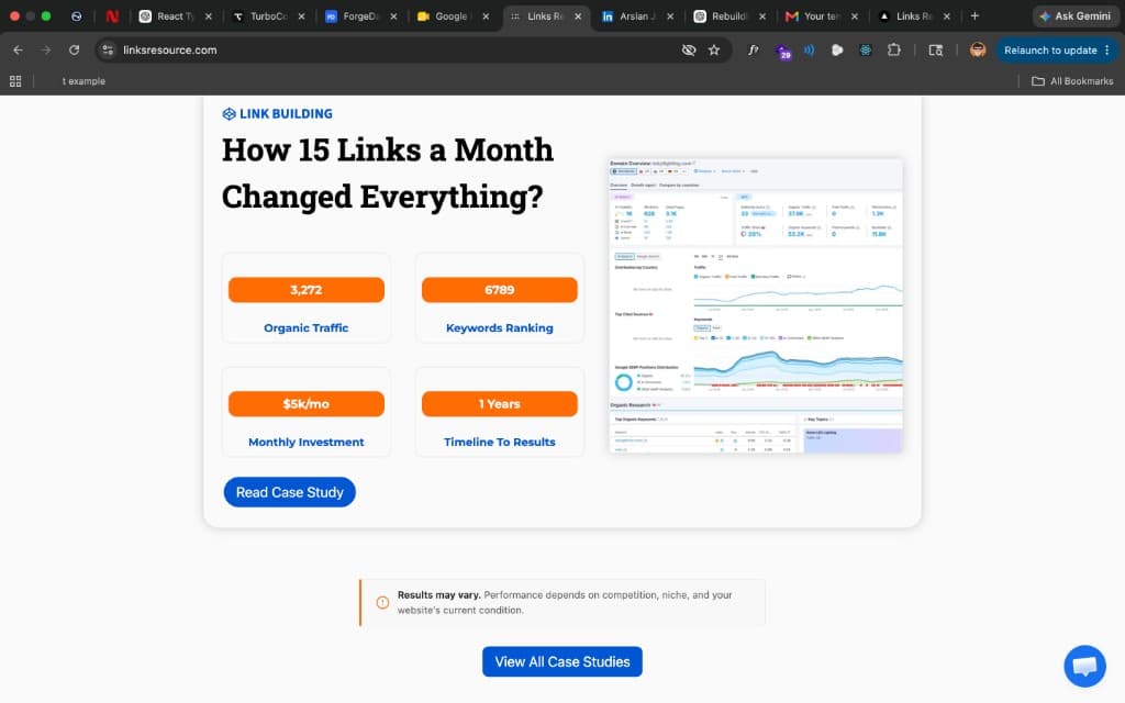 Analytics dashboard preview